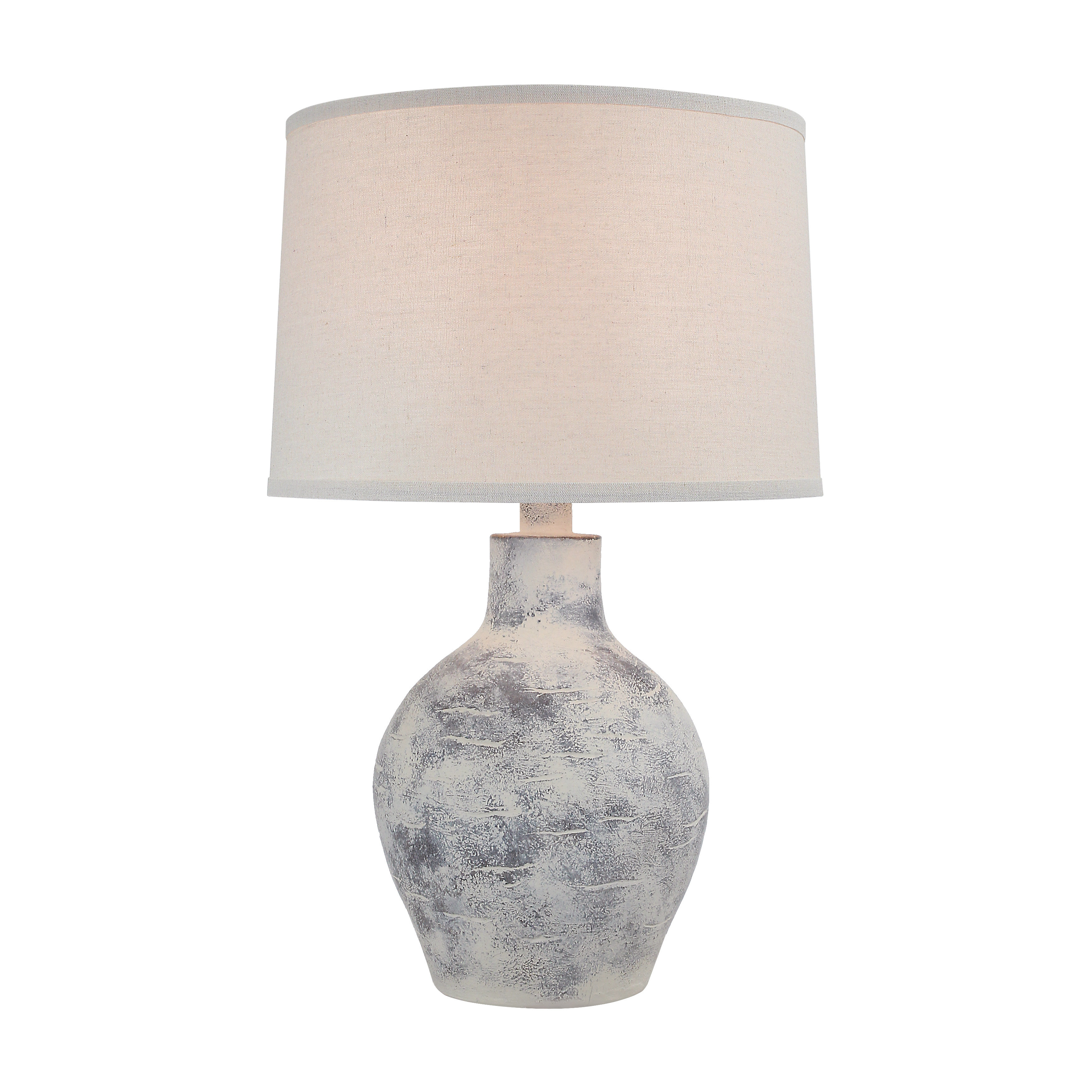 Ophelia & Co. 23.5"H Hydrocal Table Lamp White Washed Espresso Wayfair